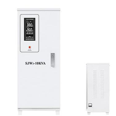 Imagem de Estabilizador de tensão, 3 fases de alta precisão, regulador de tensão CA resistente, regulador de 380 V, protetor contra sobretensão adequado para instalações industriais como equipamentos de máquinas-ferramenta, 10KVA