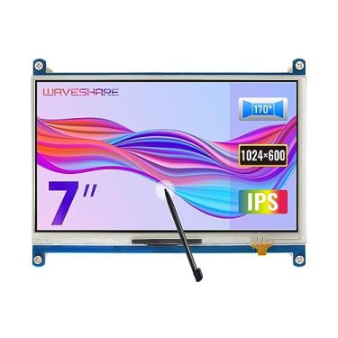 Imagem de Waveshare 7inch Resistive Touch Screen LCD HDMI Interface 1024×600 High Resolution Designed for Any Revision of Raspberry Pi4