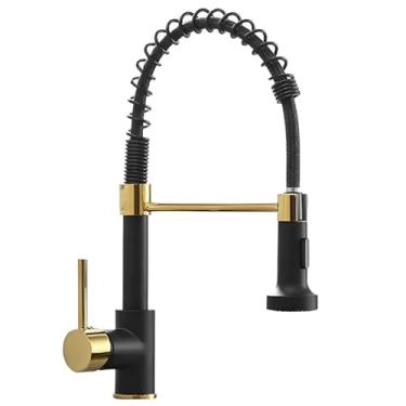 Imagem de Torneira Pia Cozinha Spray Gourmet Misturador Monocomando Cascata Luxo Preta 9109p Luuk Young