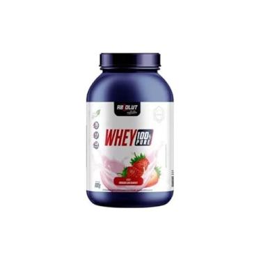 Imagem de Whey Protein Concentrado 100% Pure (900g) - Adoçado Com Stevia - Matéria Prima Importada - Contém BCAA e Glutamina - Morango com Chantilly - ‎Absolut Nutrition
