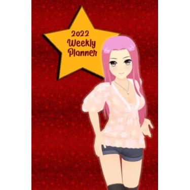 Imagem de 2022 Weekly Planner: Anime girl weekly diary for the year 2022. Weekly spreads, with everything you could need to plan your week