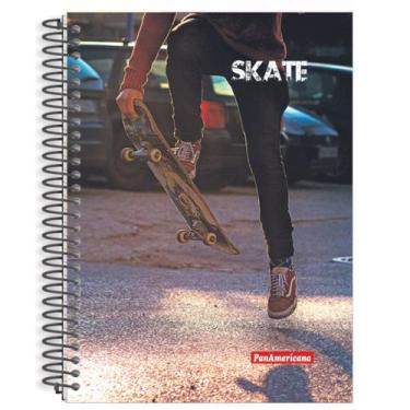 Imagem de Caderno Skate Universitário Capa Dura 320 Folhas 20 Matérias - Panamer