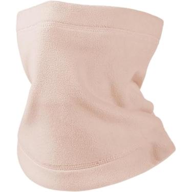 Imagem de Polaina aquecedora de pescoço – Lenço de pescoço portátil espesso para ciclismo, cachecol de pescoço de lã multifuncional e leve/706 (Color : Grapefruit Powder)