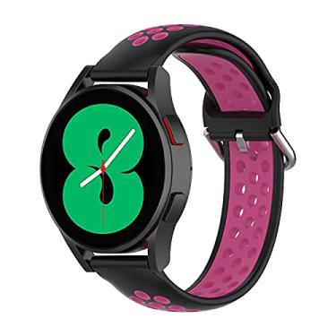 Imagem de Hoopyeecase Esporte pulseira de relógio para Samsung Galaxy Watch 4 40mm/44mm pulseira, Galaxy Watch 3 41mm /Galaxy Watch 4 Classic 42mm/46mm, 20mm Suave Silicone Substituição pulseira de relógio