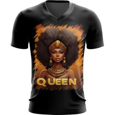 Imagem de Camiseta Gola V Rainha Africana Queen Afric 4 - Kasubeck Store