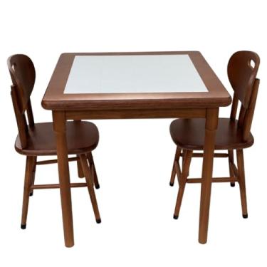 Imagem de Conjunto de Mesa Jantar Mosaico com 2 cadeiras Branco - Reisol Móveis