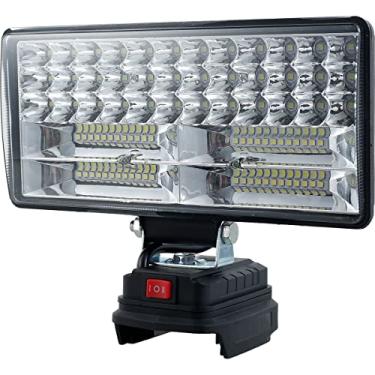 Imagem de Luz de trabalho LED, 14,4 V 18 V 3/4/5/7/20.3 cm, lanterna elétrica IP66 à prova d'água, lâmpada de emergência portátil holofote, bateria de íon de lítio para garagem, iluminação externa (20 cm)