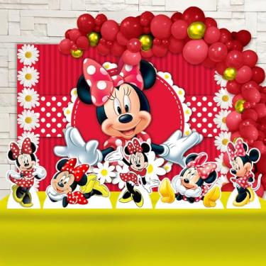Imagem de Kit Decoração Festa de Aniversário Infantil Minnie Vermelha