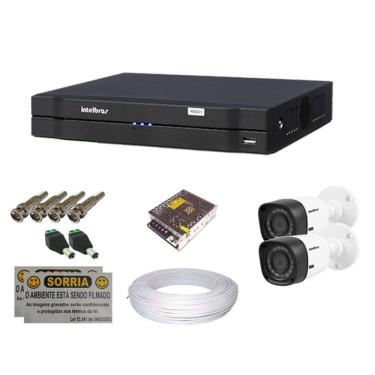 Imagem de Kit Cftv 2 Câmeras Hdcvi + Dvr 4 Canais Intelbras