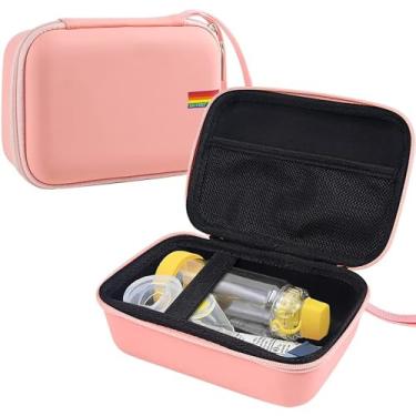 Imagem de Leayjeen A mala portátil é compatível com outros acessórios, como inalador de asma, máscaras, espaçador de inalador para crianças e adultos (apenas a capa)