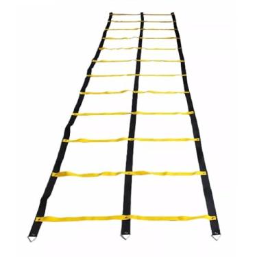 Imagem de Escadas de Agilidade Pro Trainer - Escada de Velocidade - Equipamento Para Treino Funcional - Exercícios - Corrida - Ginástica - Academia - Várias Cores (Amarelo, Dupla 12 Degraus)