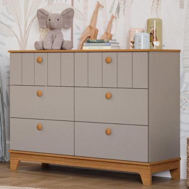 Imagem de Cômoda de Bebê 6 Gavetas MDF Liza Permobili