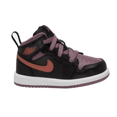 Imagem de Tênis infantil Jordan 1 Mid SE (FB9912-008, preto/céu J malva/branco/laranja céu), Preto/Sky J Mauve/Branco/Sky J Laranja, 17