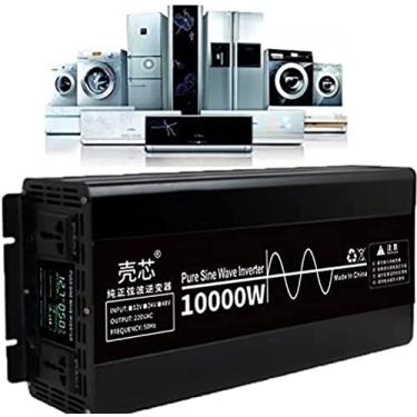 Imagem de Inversor de onda senoidal pura 12v 24v 48v 60v para 220v 230v 240v, conversor de energia para carro, trailer, caminhão, barco, camping, casa, van, 10000w, 12v