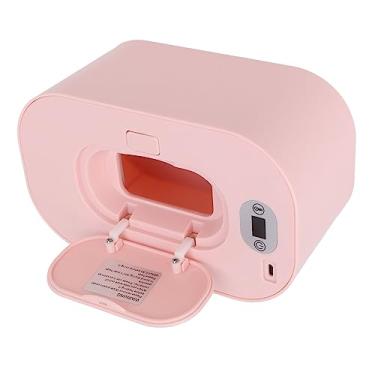 Imagem de Aquecedor de Lenços Umedecidos para Bebês, Aquecedor Portátil de Temperatura Constante USB, Dispensador de Lenços Umedecidos para Cuidados Com o bebê (Rosa)