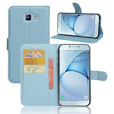 Imagem de Capa para Samsung Galaxy A8 (2016) – Capa flip carteira de couro PU para Samsung Galaxy A8 (2016), capa de proteção de telefone estilo empresarial, capa com [compartimentos para dinheiro e cartão]