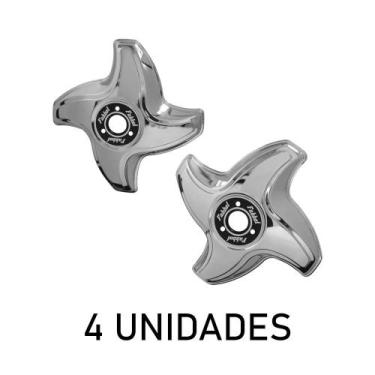 Imagem de 4 Calota Hélice 4 Pontas Helicoidal Aro 16/17,5 - p Rodoar - Fabbof