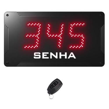 Imagem de Painel de Senha com 3 Dígitos de 10 cm + Controle de Chamada sem Fio -