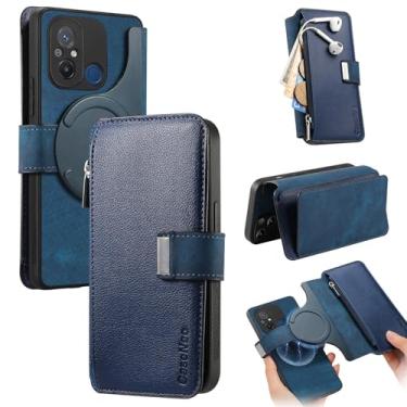 Imagem de Capa de Estojo Compatible with Xiaomi Redmi 12C Case Detachable Wallet Case with Card Holder 2 in 1 PU Leather Flip Folio Case with RFID Blocking Magnetic Stand Removable Shockproof Phone Cover Capa d