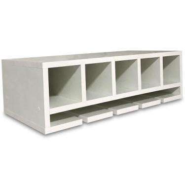 Imagem de Nicho Suporte Garrafeiro Adega Garrafa Vinho E Taças De Parede Em MDF 