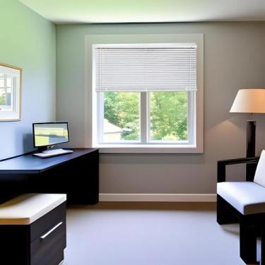 Imagem de Persiana Horizontal PVC Branca 180 (L) x 160 (A) cm Cortina Completa C