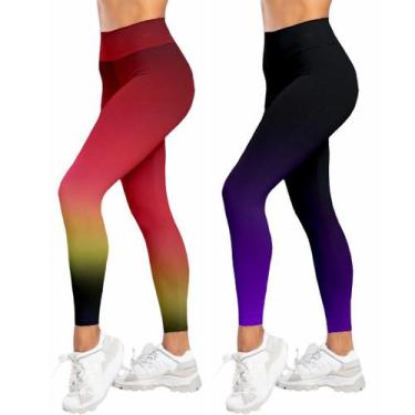 Imagem de Kit 2 Legging Fitness Feminina Degrade Calca Academia Caminhada Pilate
