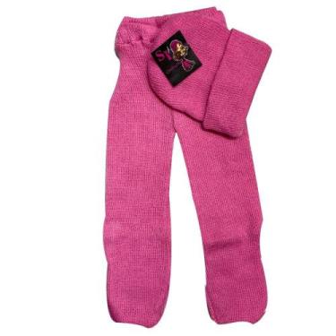 Imagem de Kit Touca e Meia Calça Lã Infantil Menina Kids Girls Inverno Quentinha