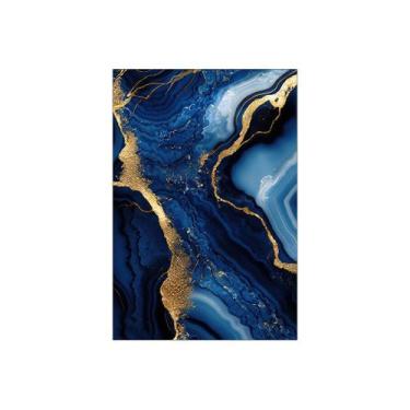 Imagem de Painel De Festa Vertical 1,50 x 2,20 -  Efeito Marmorizado Azul com Do