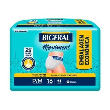 Imagem de Roupa Íntima Bigfral Moviment P/M 16 Unidades