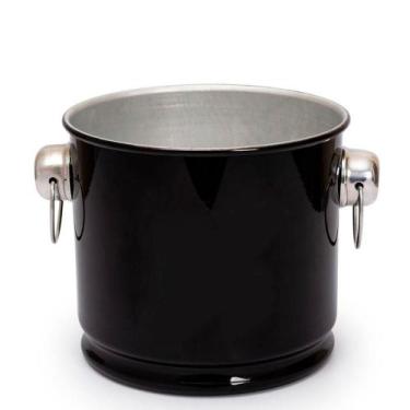 Imagem de Balde de Gelo e Cerveja Térmico em Alumínio 12L Grande - Black - Retro