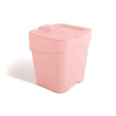 Imagem de Lixeira Para Pia Cozinha 2,5 Litros Plástico Quadrada UZ Várias Cores 