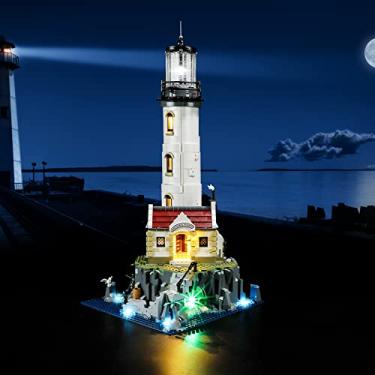 Imagem de Vaodest LED Light for Lego 21335 Motorized Lighthouse Building Blocks Model Set,Design and Configuration Compatible with Model 21335(LED Light Only, Not Building Block Kit)
