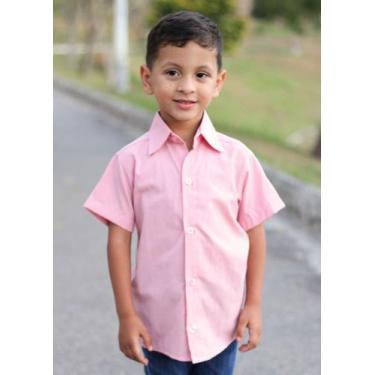 Imagem de Camisa social infantil manga curta para meninos do 1 ao 16 - Maximus, 