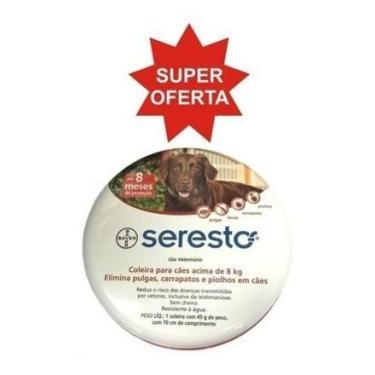 Imagem de Seresto Coleira Antipulgas e Carrapatos Cães Acima 8kg - Elanco
