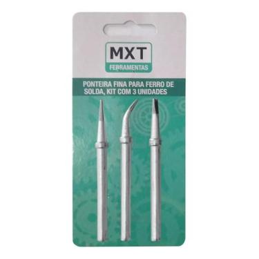 Imagem de Kit Com 3 Ponteiras Ponta Fina Para Ferro De Solda 110v/220v - MXT