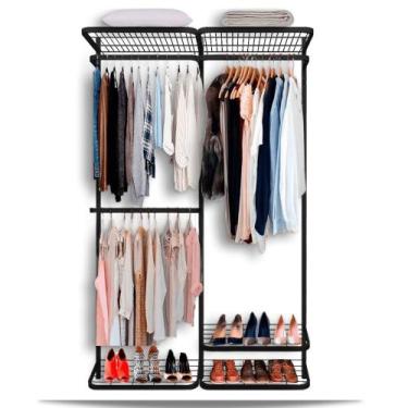 Imagem de Closet Aramado - Linear CLR371 - 1,30 - Smart Black - Casa Expressa