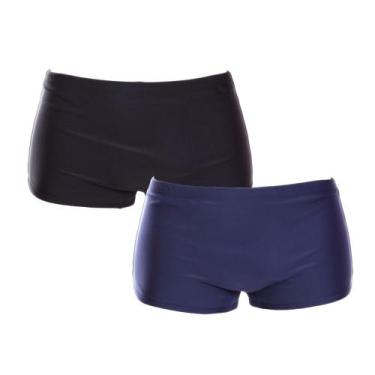 Imagem de Kit 2 Sungas Boxer Masculina Liso Moda Praia Verão - Areia Tropical, P