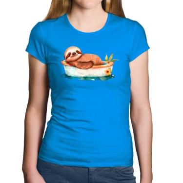 Imagem de Baby Look Algodão Ursinho Panda Relaxando Na Piscina - Foca na Moda, A