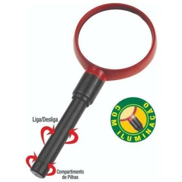Imagem de Lupa de Mão 80mm Aumento 3x com Lâmpada TZLP9 - Eletronica Castro
