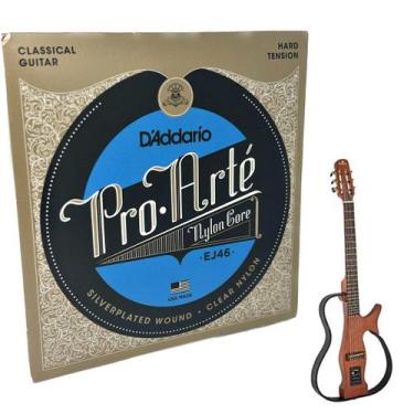 Imagem de Jogo de Cordas Nylon Violão Tensão Hard Pesada EJ46 - D'Addario
