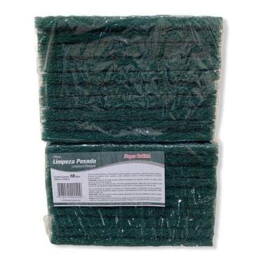 Imagem de 20 Bucha Fibra Verde British Limpeza Pesada Cimento Rejunte - Btitish