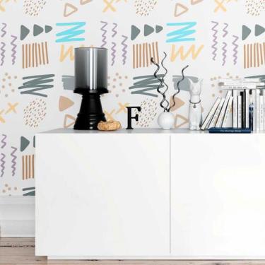 Imagem de Papel De Parede Adesivo Desenho À Mão N09016 0,58x2,5M - Adesivo BR