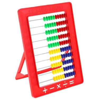 Imagem de Ábaco Escolar 100 Bolinhas Com Apoio Operações Matemáticas - Pais & Fi