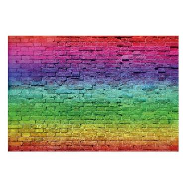 Imagem de Funnytree Pano de fundo colorido para parede de tijolos, arco-íris, grafite, fotografia, fundo, amor, aniversário, hip hop, pintura de casamento, arte de festa, banner, decoração, suprimentos, suporte