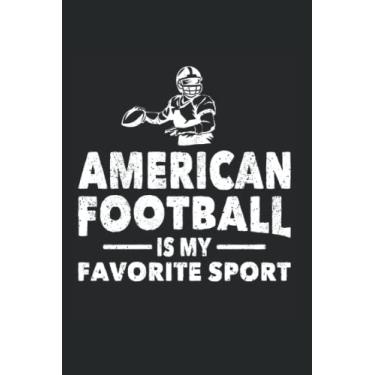 Imagem de American football is my favorite sport: Point grid notebook (6x9 inches) with 120 pages