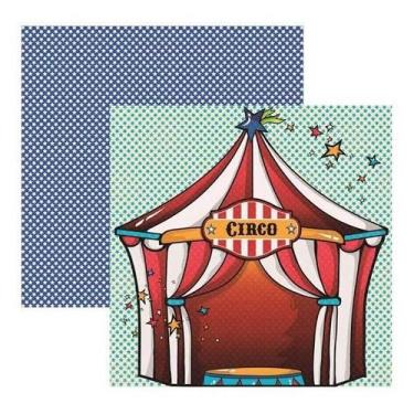 Imagem de Folha para Scrapbook Dupla Face - Palhaços by Flávia Terzi - Toke e Cr