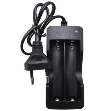 Imagem de Carregador Duplo De Pilha E Bateria 4.2v Li-Ion 18650 Bivolt Lanternas