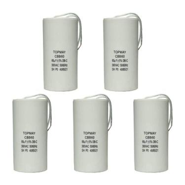 Imagem de 5x Capacitor Partida 60uf - 380v P/ Motor Portão Eletrônico - CHIPSCE
