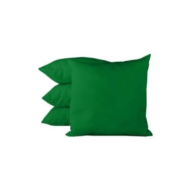 Imagem de Almofadas Quadradas Decorativas Oxford Happy Line 40x40 Pacote com 4, 