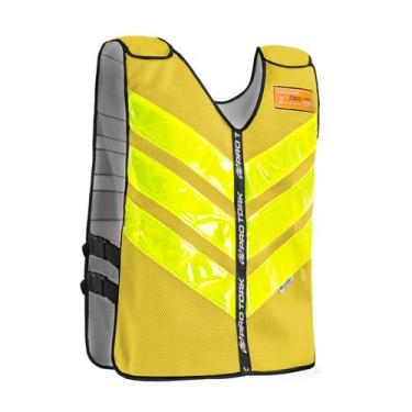 Imagem de Colete Refletivo Moto Boy Adulto Cromo Forte One, Amarelo, GG